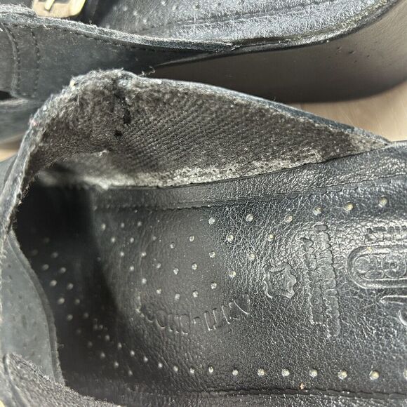 Fly Flot Black Suede Mules Clogs Womens 40 EU 8.5 US Comfort Shoe Made in Italy - Picture 8 of 12